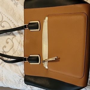 Black/Tan Nine West Tote Bag